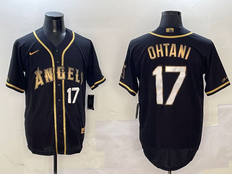 Men Houston Astros #17 Ohtani Black Gold Game 2025 Nike MLB Jersey style 5